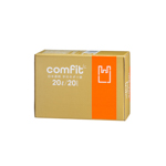 MUT20 comfit (コンフィット) 白半透明ポリ袋 手付きタイプ 20L 30箱入 (1箱20枚入・計600枚入)