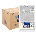 P-43 業務用スタンダード 45L 透明 ゴミ袋 サイズ650×800×0.03mm 60冊入 (1冊10枚入・計600枚入)
