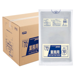 P-73 業務用スタンダード 70L 透明 ゴミ袋 サイズ800×900×0.04mm 40冊入 (1冊10枚入・計400枚入)