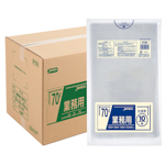 P-74 業務用スタンダード 70L 半透明 ゴミ袋 サイズ800×900×0.04mm 40冊入 (1冊10枚入・計400枚入)