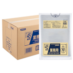 PL48 業務用 重量物対応 45L ゴミ袋 透明 0.08mm厚 20冊入 (1冊10枚入・計200枚入)
