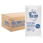 RJJ45 業務用レジ袋 レギュラータイプ(東日本45号/西日本45号) 乳白 20冊入 (1冊100枚・計2000枚入)